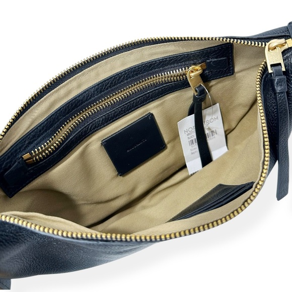 ALLSAINTS Half Moon Leather Crossbody Bag - Black - Picture 12 of 14